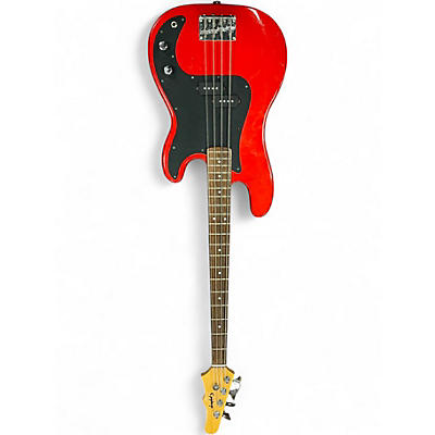 Used Epiphone ACCU BASS JR Red Electric Bass Guitar