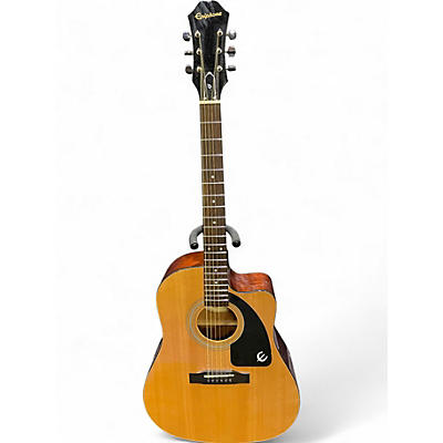 Used Epiphone AJ100CE Natural Acoustic Electric Guitar