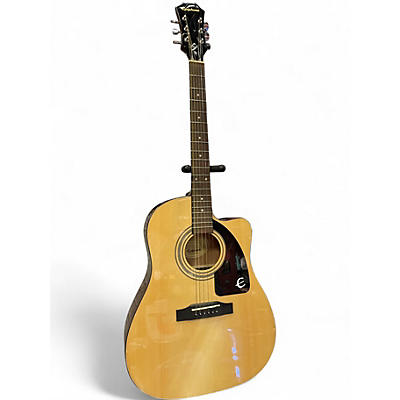 Used Epiphone AJ100CE Natural Acoustic Electric Guitar