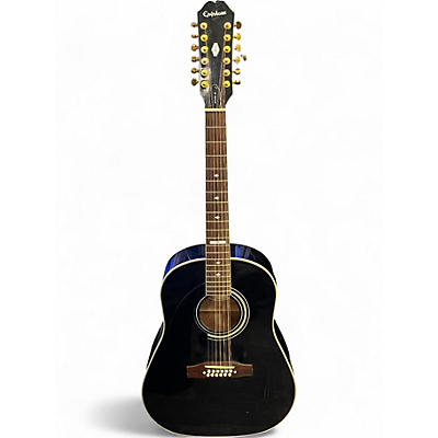 Used Epiphone AJ18 12 LH BLACK 12 String Acoustic Guitar