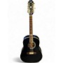 Used Epiphone AJ18 12 LH BLACK 12 String Acoustic Guitar BLACK