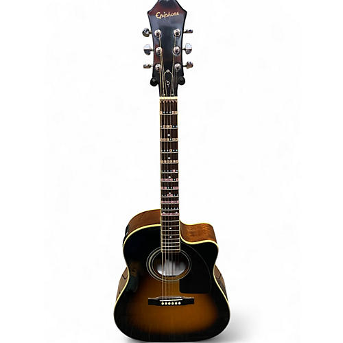 Used Epiphone AJ200SCE Natural Acoustic Electric Guitar Natural