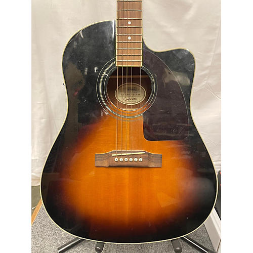 Epiphone Used Epiphone AJ200SCE Vintage Sunburst Acoustic Electric Guitar Vintage Sunburst