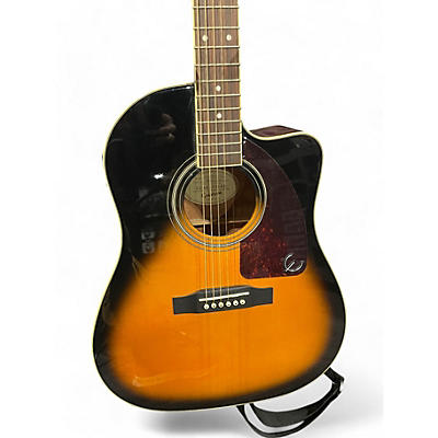 Used Epiphone AJ220SCE 2 Color Sunburst Acoustic Electric Guitar