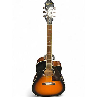 Used Epiphone AJ220SCE 2 Color Sunburst Acoustic Electric Guitar