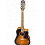 Used Epiphone AJ220SCE 2 Tone Sunburst Acoustic Electric Guitar 2 Tone Sunburst