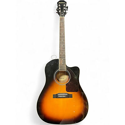 Used Epiphone AJ220SCE Sunburst Acoustic Electric Guitar