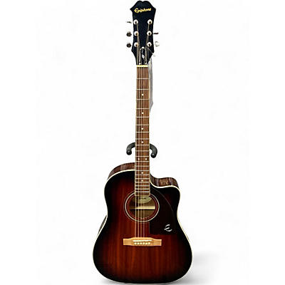 Used Epiphone AJ220SCE Tobacco Burst Acoustic Electric Guitar