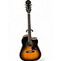 Used Epiphone AJ220SCEVS 2 Tone Sunburst Acoustic Electric Guitar 2 Tone Sunburst