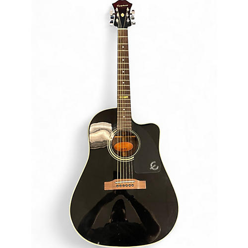 Used Epiphone AJ30CE Black Acoustic Electric Guitar Black