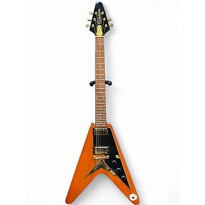 Used Epiphone AMOS FLYING V Natural Solid Body Electric Guitar