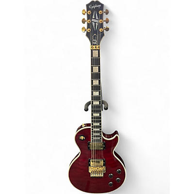 Used Epiphone Alex Lifeason Signature Les Paul Custom Trans Crimson Red Solid Body Electric Guitar