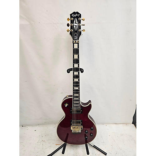 Epiphone Used Epiphone Alex Lifeson Les Paul Custom Axcess Ruby Solid Body Electric Guitar Ruby