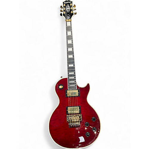 Used Epiphone Alex Lifeson Les Paul Custom Axcess Ruby Solid Body Electric Guitar Ruby