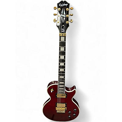 Used Epiphone Alex Lifeson Les Paul Custom Axcess Ruby Solid Body Electric Guitar
