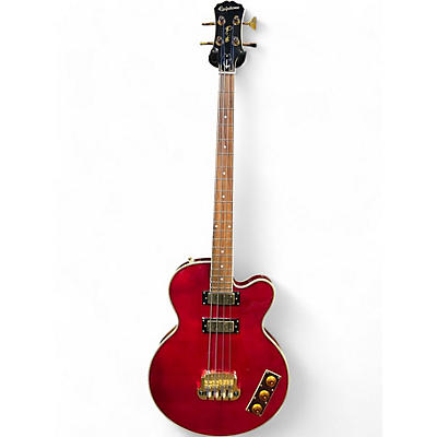 Used Epiphone Allen Woody Signature Trans Red Electric Bass Guitar