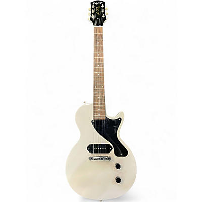 Used Epiphone Billy Joe Armstrong Les Paul Jr White Solid Body Electric Guitar