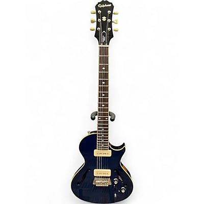 Used Epiphone Blues Hawk Deluxe w p-90's Blue Solid Body Electric Guitar