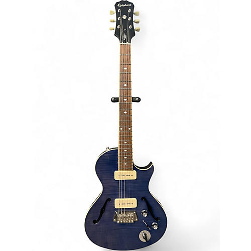 Used Epiphone Blueshawk Deluxe Trans Blue Hollow Body Electric Guitar Trans Blue
