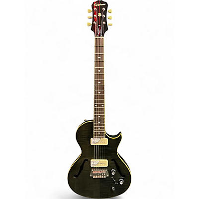 Used Epiphone Blueshawk Deluxe Translucent Black Hollow Body Electric Guitar