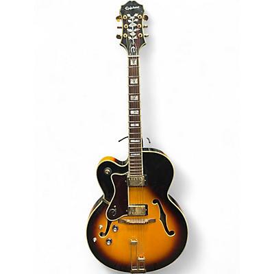 Used Epiphone Broadway Left Handed 3 Color Sunburst Hollow Body Electric Guitar