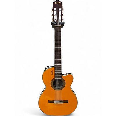 Used Epiphone CHET ATKINS CEC Antique Natural Classical Acoustic Electric Guitar