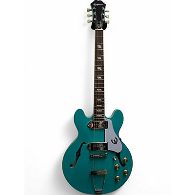 Used Epiphone Casino Coupe Teal Hollow Body Electric Guitar