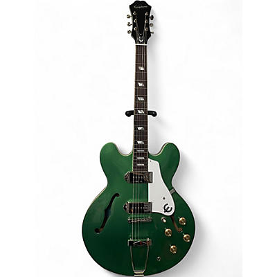 Used Epiphone Casino Green Hollow Body Electric Guitar
