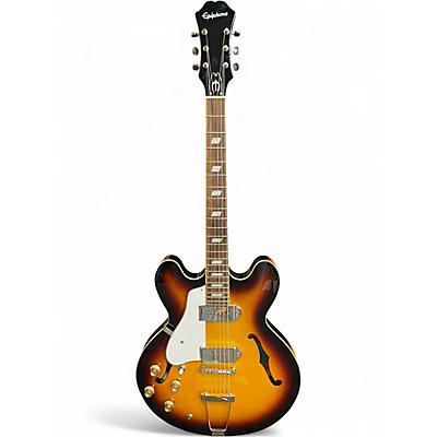 Used Epiphone Casino Left Handed 2 Color Sunburst Hollow Body Electric Guitar