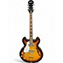 Used Epiphone Casino Left Handed 2 Color Sunburst Hollow Body Electric Guitar 2 Color Sunburst