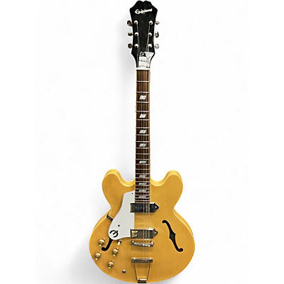 Used Epiphone Casino Left Handed Natural Hollow Body Electric Guitar