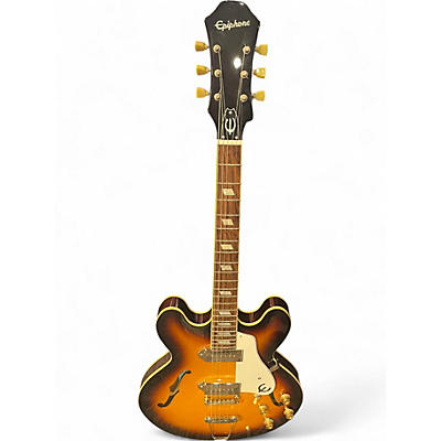 Used Epiphone Casino Tobacco Sunburst Hollow Body Electric Guitar