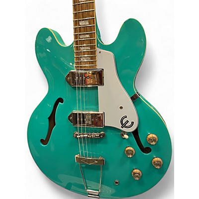 Used Epiphone Casino Turquoise Hollow Body Electric Guitar