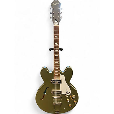 Used Epiphone Casino Worn Hollowbody Olive Drab Hollow Body Electric Guitar