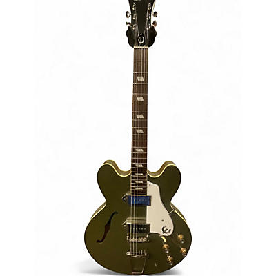 Used Epiphone Casino Worn Olive Satin Hollow Body Electric Guitar