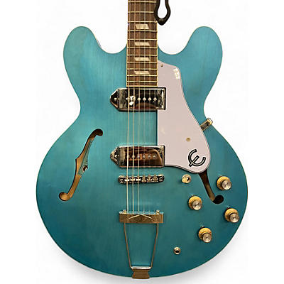 Epiphone Used Epiphone Casino Worn Pacific Blue Hollow Body Electric Guitar