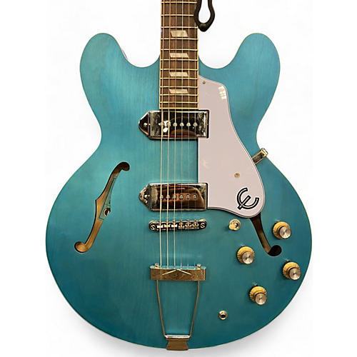 Epiphone Used Epiphone Casino Worn Pacific Blue Hollow Body Electric Guitar Pacific Blue