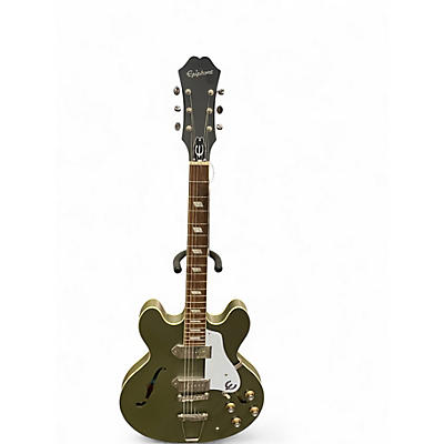Used Epiphone Casino Worn Royal Olive Hollow Body Electric Guitar