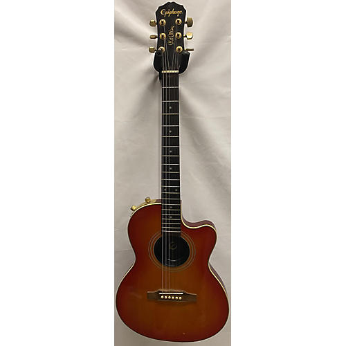 Epiphone Used Epiphone Chet Atkins Cherry Sunburst Acoustic Electric Guitar Cherry Sunburst