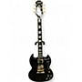 Used Epiphone Custom SG Black Solid Body Electric Guitar Black