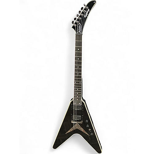 Used Epiphone DAVE MUSTAINE FLYING V BLACK SPARKLE Solid Body Electric Guitar BLACK SPARKLE