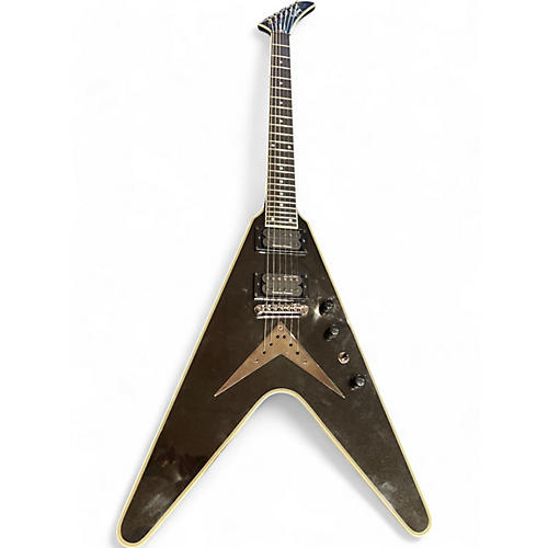 Used Epiphone DAVE MUSTAINE FLYING V CUSTOM ELECTRIC GUITAR Black Solid Body Electric Guitar Black