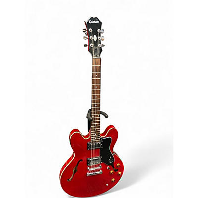 Used Epiphone DOT CH Cherry Hollow Body Electric Guitar