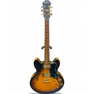 Used Epiphone DOT DELUXE Vintage Sunburst Solid Body Electric Guitar