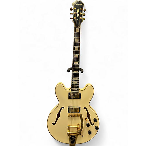 Used Epiphone DOT ES 355 Antique White Hollow Body Electric Guitar Antique White