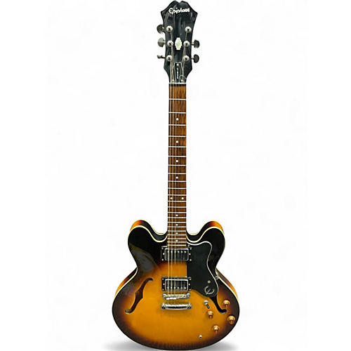 Used Epiphone DOT V5 Vintage Sunburst Hollow Body Electric Guitar Vintage Sunburst