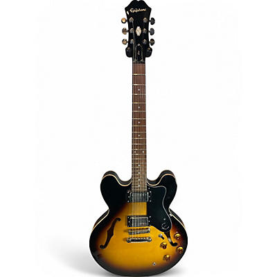 Used Epiphone DOT VS 3 Tone Sunburst Hollow Body Electric Guitar