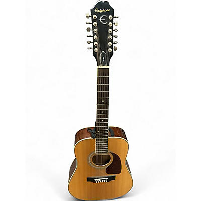 Used Epiphone DR-212 Natural 12 String Acoustic Guitar