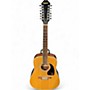 Used Epiphone DR212 Natural 12 String Acoustic Guitar Natural