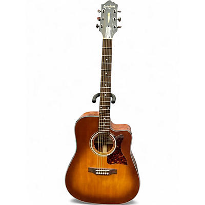 Used Epiphone DR400 MASTERBUILT Tobacco Burst Acoustic Electric Guitar